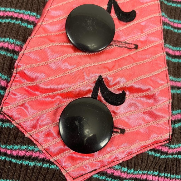 Y2K Musical Notes Striped Top - Picture 6 of 6